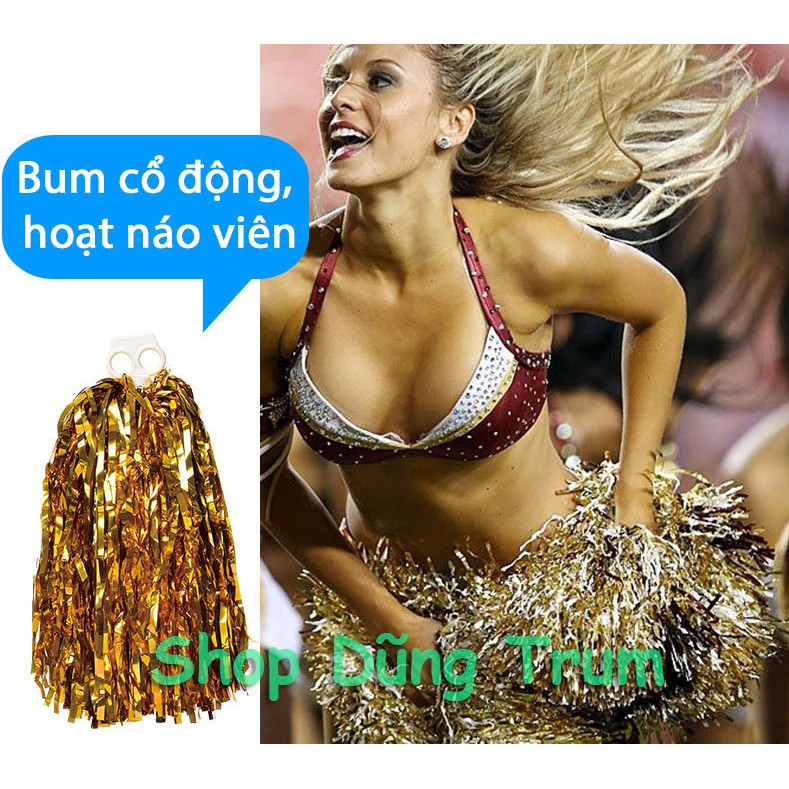 Bông cổ vũ cổ động 50gram cực đẹp, xù bông tua hoạt náo viên