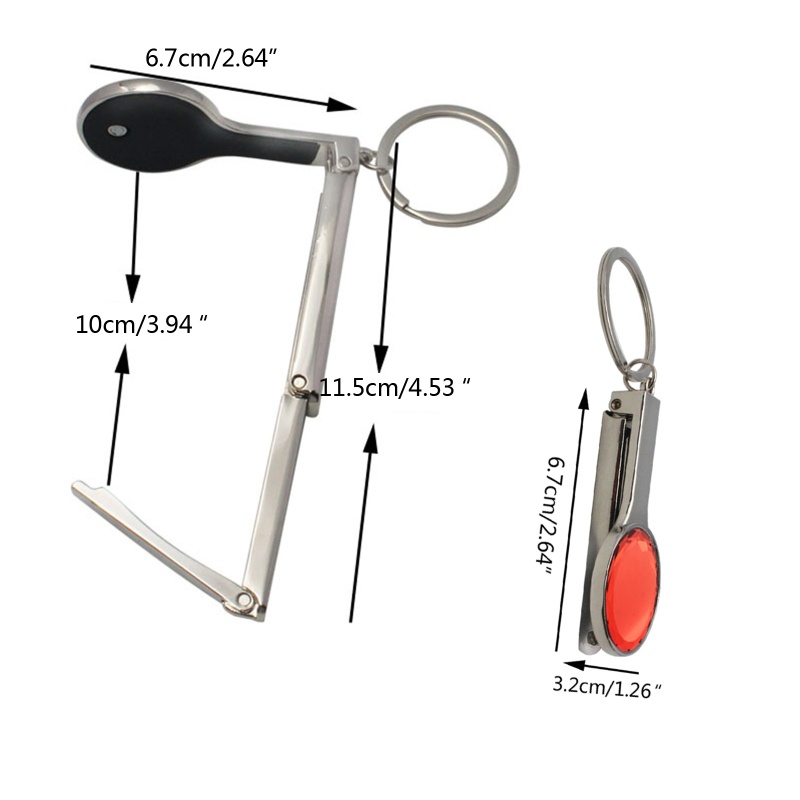 QQ Giá Đỡ Túi Xách Có Móc Treo Đính Đá Pha Lê Gấp Gọn Được Tiện Lợi