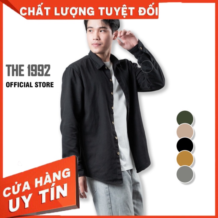 Áo sơ mi kaki nam dài tay THE 1992 Form Regular Fit - Hàng nhập khẩu