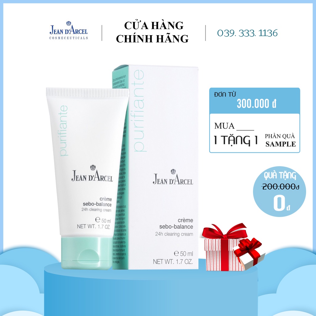 [TRỢ GIÁ] Kem dưỡng giúp giảm mụn 24h Jean Darcel_ 24h clearing cream