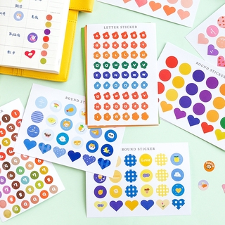 Bộ 5 Miếng Sticker Dán Trang Trí Nhật Ký Xinh Xắn