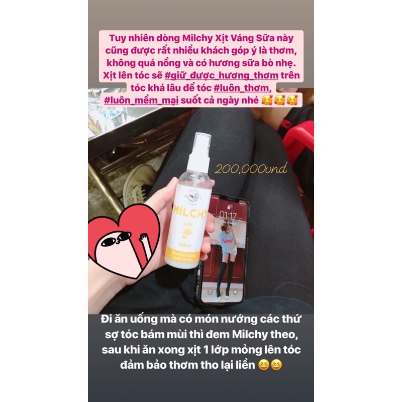 MILCHY Hair Mist - Xịt Dưỡng Váng Sữa | BigBuy360 - bigbuy360.vn