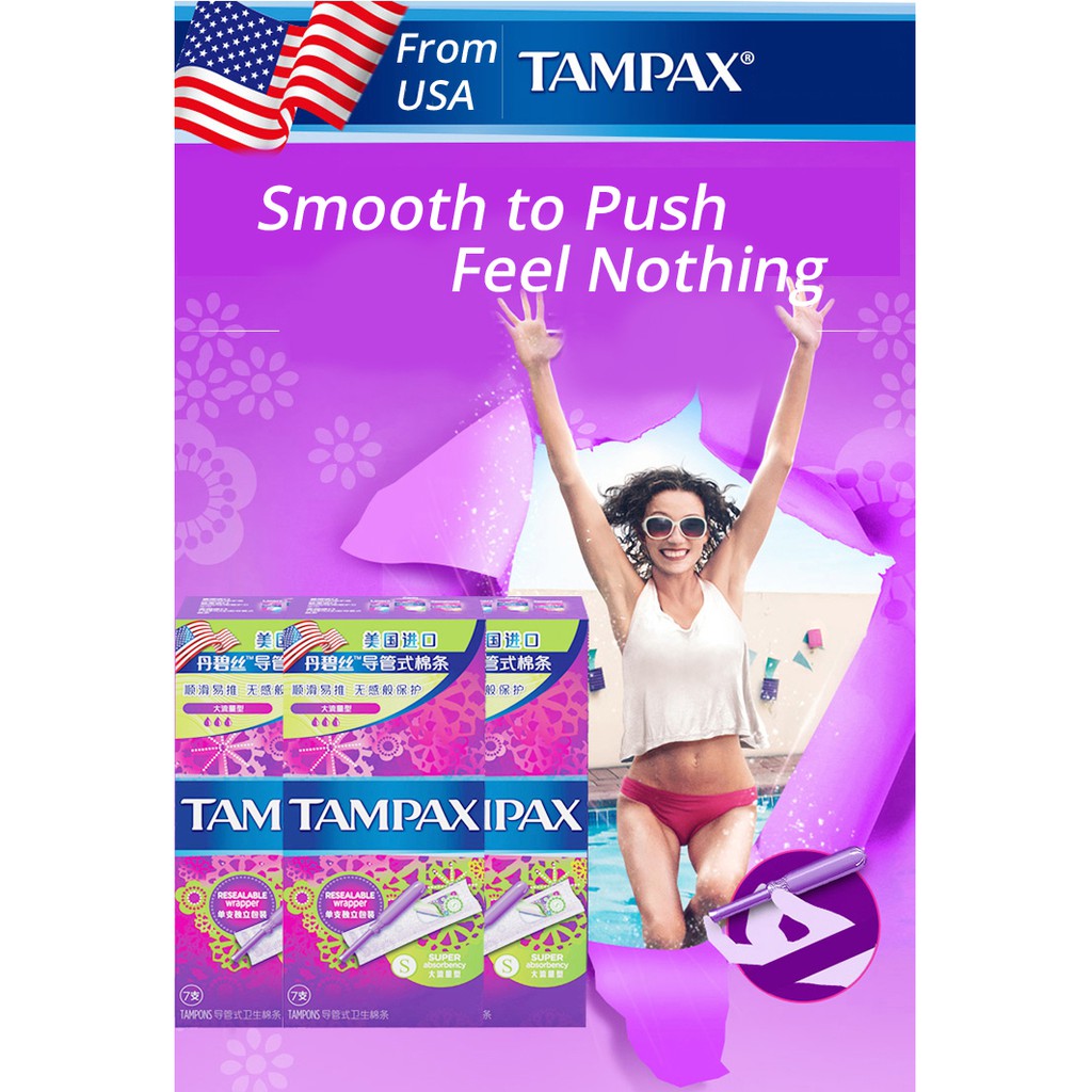 Ống Hút Tampax Tampon Siêu Thấm Hút Nhỏ Gọn Tiện Dụng