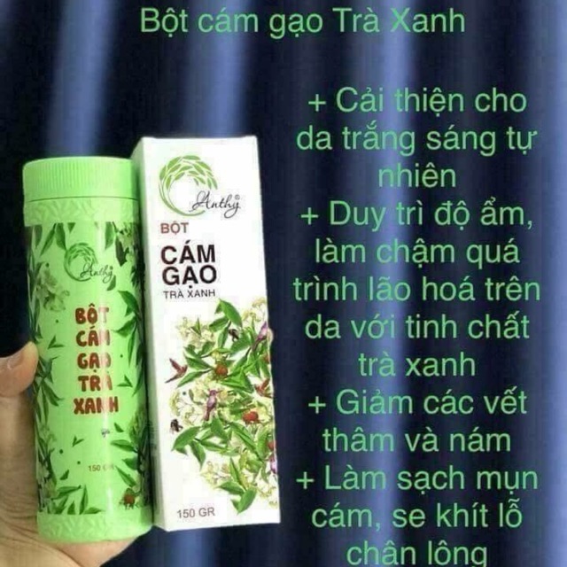 Bột cám gạo trà xanh anthy