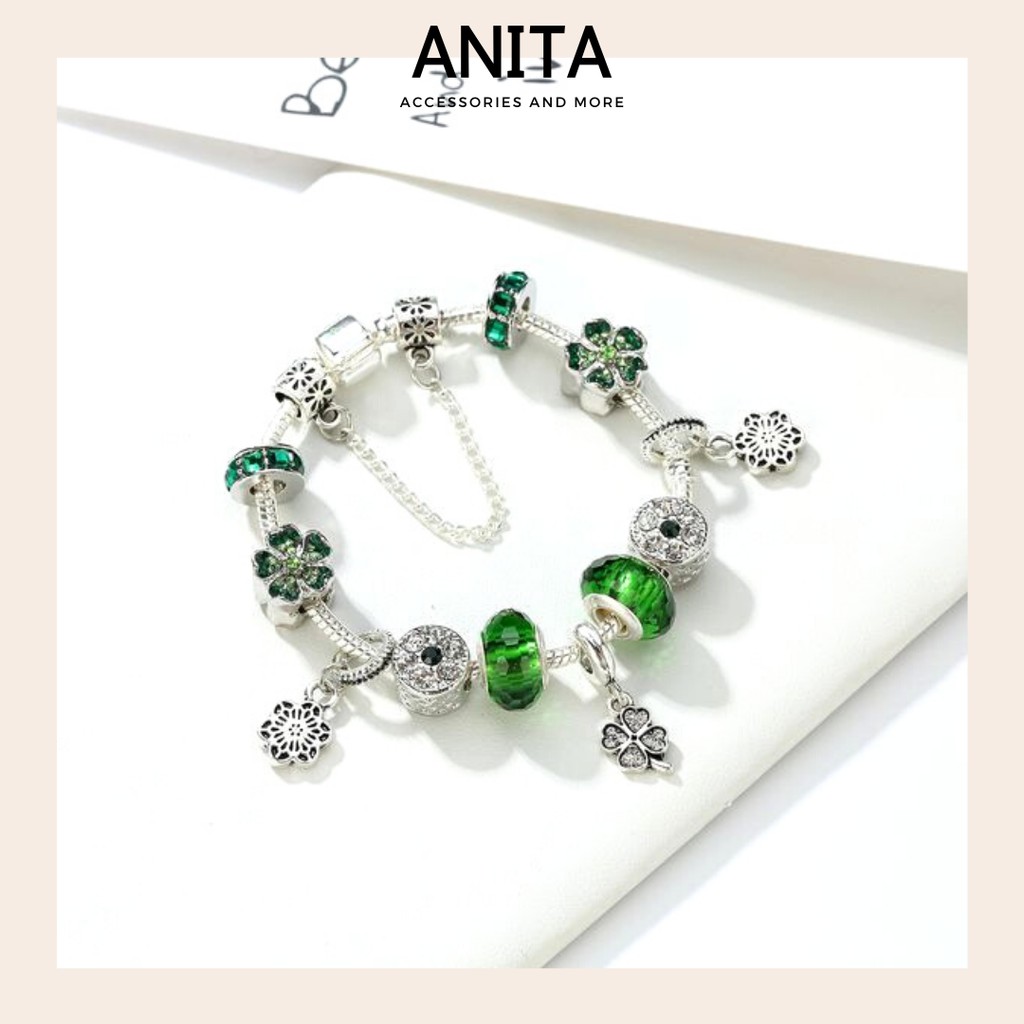 Vòng charm Anita - [12 MẪU] Vòng tay charm S925 cao cấp phối hạt pha lê nhiều màu sắc C068 | BigBuy360 - bigbuy360.vn