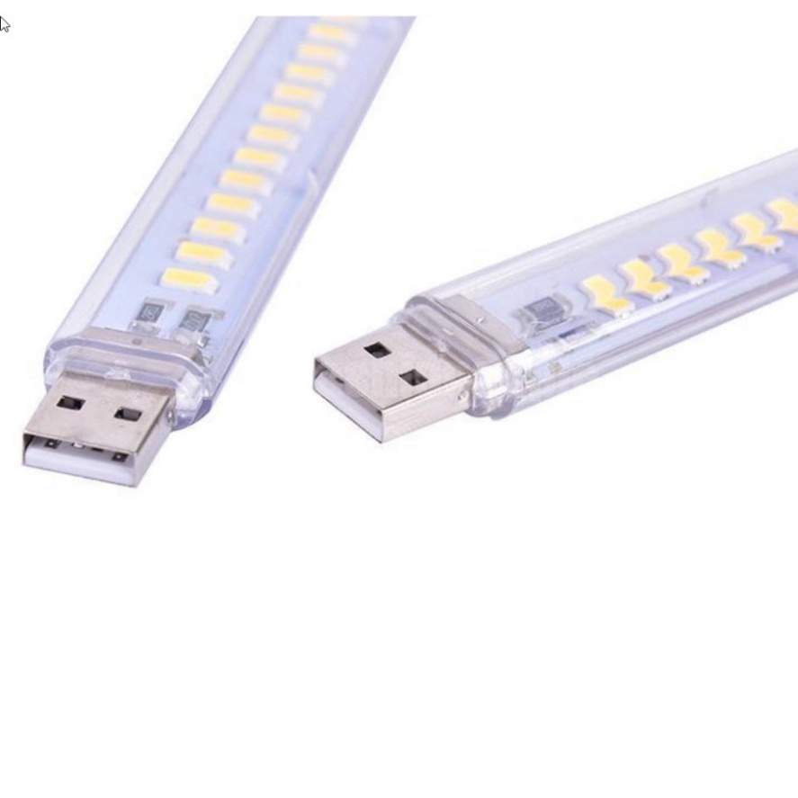ĐÈN LED USB TRONG SUỐT BÓNG SIÊU SÁNG  8 BÓNG  TRẮNG