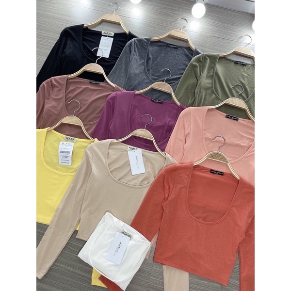 Áo croptop cổ u