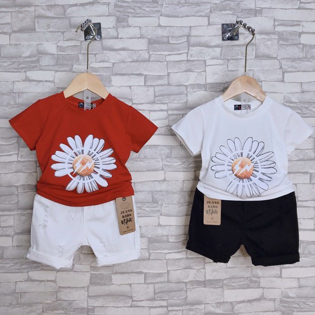 Áo cotton Hoa Cúc ❤️Áo cộc cho bé  4 chiều, Hàng Cao Cấp