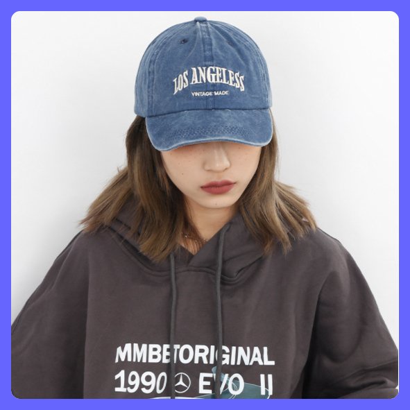 Mũ lưỡi trai thêu chữ Los Angeles vải denim phong cách Ulzzang unisex nam nữ quà tặng ý nghĩa đi chơi chụp ảnh cá tính
