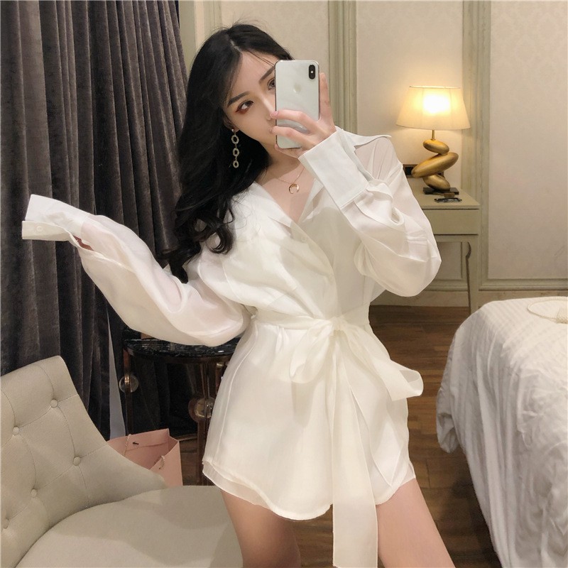 Set áo sơmi Ulzzang Organza phong cách 💖FREESHIP💖set sơmi nữ hàn quốc hottrend TM99112 | BigBuy360 - bigbuy360.vn