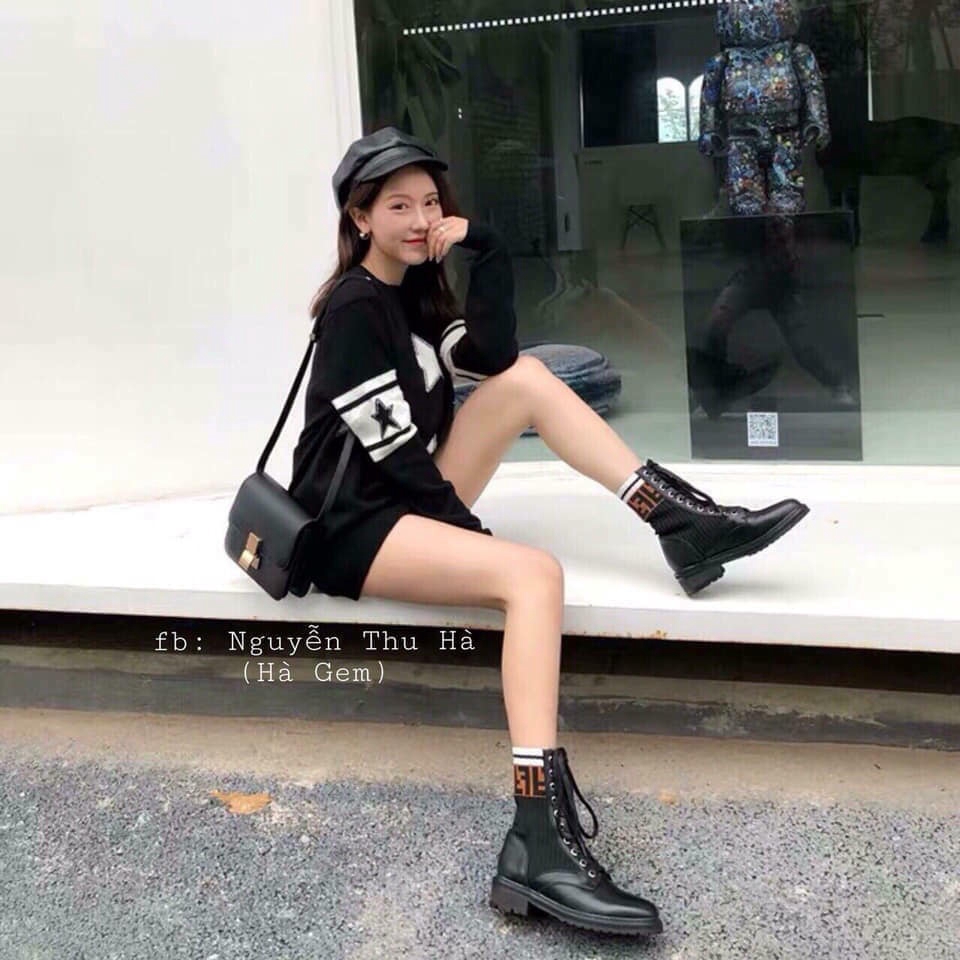 {Xả Hàng} BOOT DA CAO CỔ PHỐI LEN FDF CỰC CHẢNH - lỗi Han Khuy Nhẹ | BigBuy360 - bigbuy360.vn