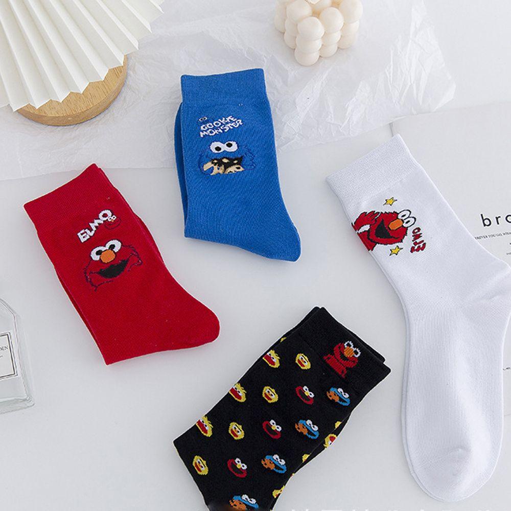 Vớ Cotton Màu Trơn Thoáng Khí Họa Tiết Hoạt Hình Hóa Trang VANES1