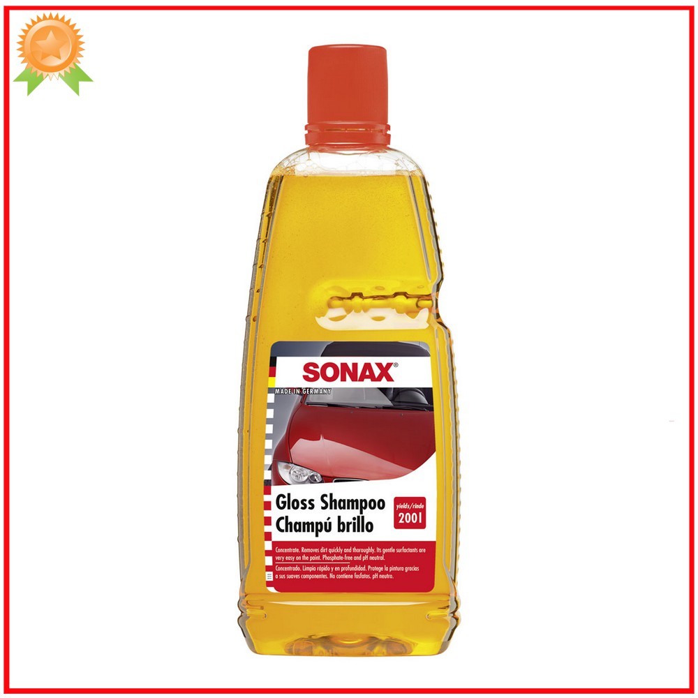 Nước rửa xe hơi đậm đặc Sonax 1 lít (vàng chanh)