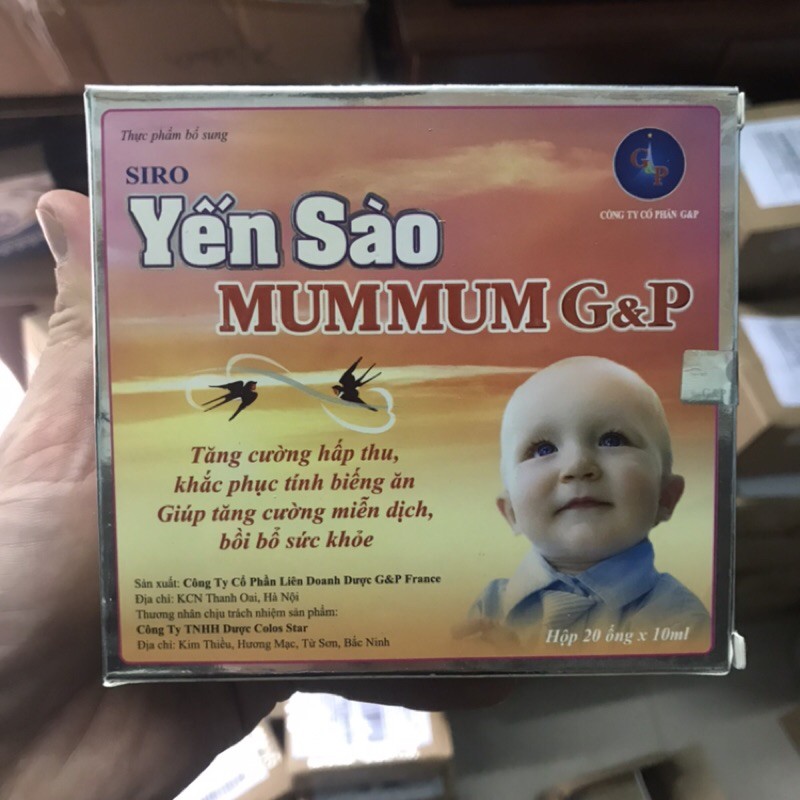 Yến Sào An Ngủ Ngon G&P bổ sung vitamin khoáng chất khắc phục biếng ăn hộp 20 ống