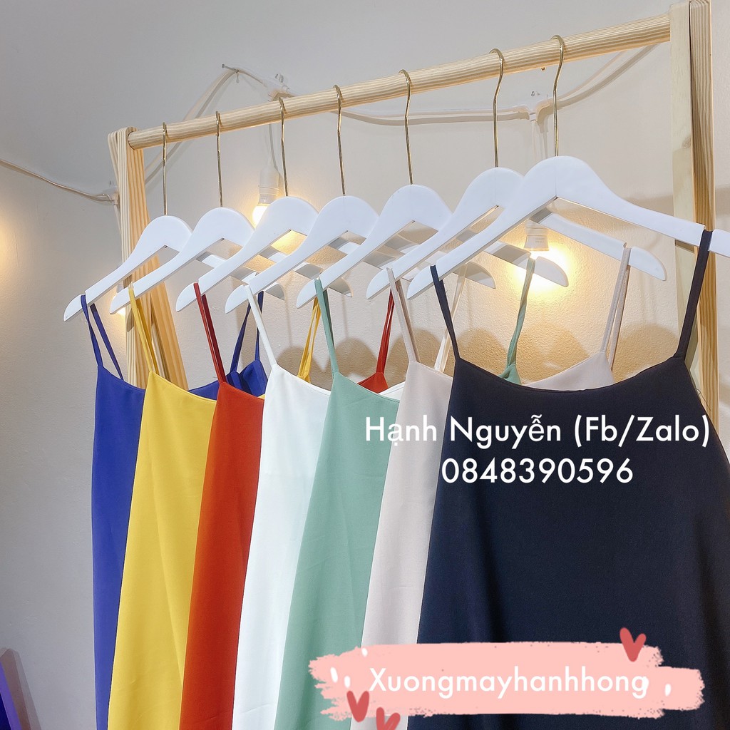 Váy 2 dây - đầm suông nữ vải đũi lụa mềm mịn mát
