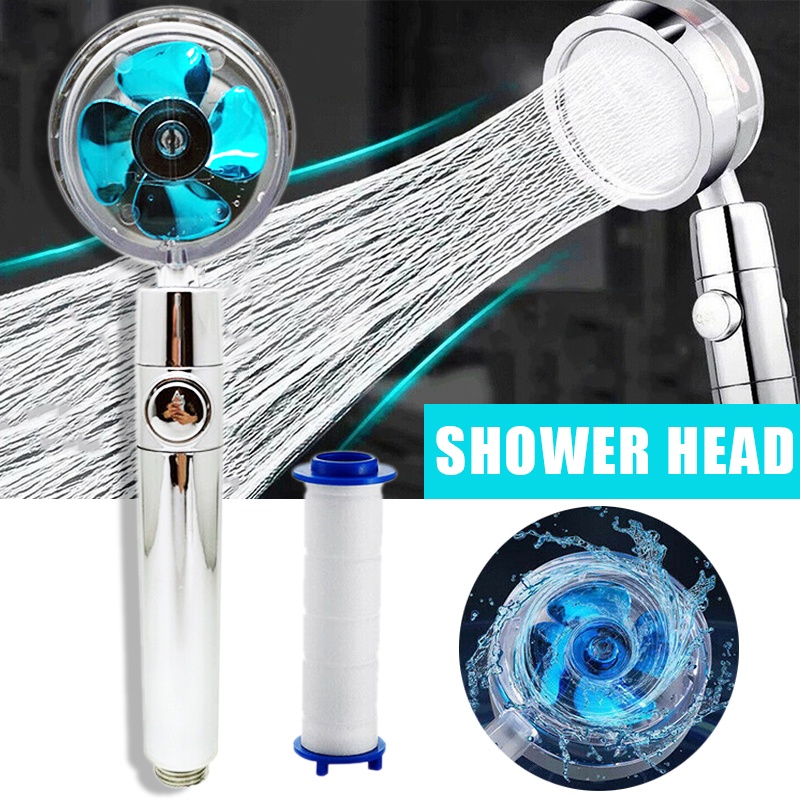 Đầu vòi hoa sen Turbo Cánh quạt áp suất cao Quạt Turbo Hydro Jet Xoay vòi hoa sen Đầu vòi hoa sen + 
