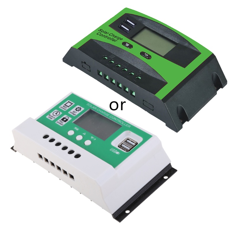 Thiết Bị Điều Khiển Sạc Năng Lượng Mặt Trời Đa Năng Có Màn Hình LCD Với Cổng USB Kép Hẹn Giờ Tự Động PWM