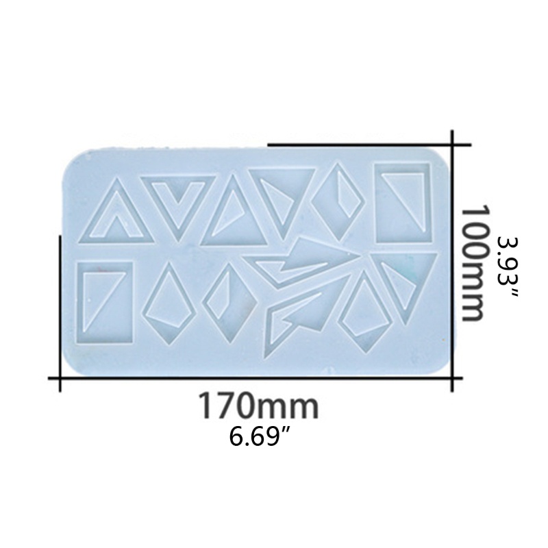 Khuôn Silicone Làm Bông Tai Hình Tam Giác