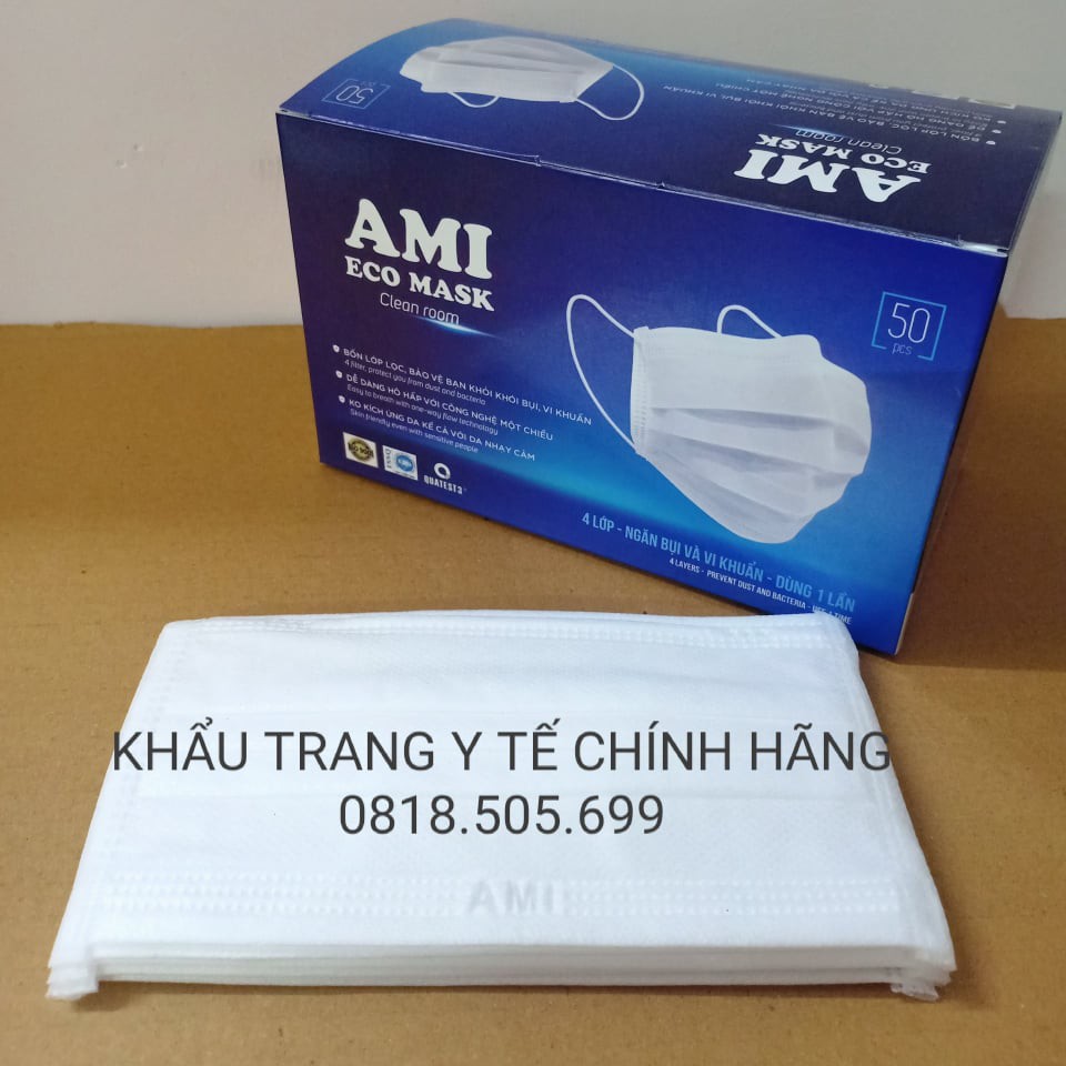 Khẩu trang y tế chính hãng AMI (Hộp 50 cái)