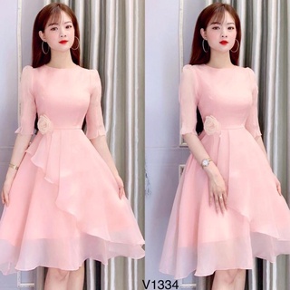 Váy be xòe thắt nơ lưng