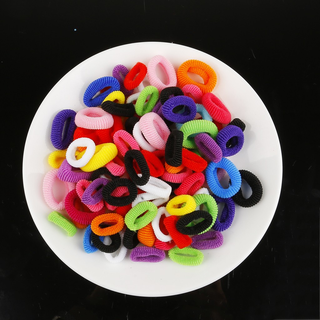 Dây Buộc Tóc Cao Su Mềm Co Giãn Nhiều Màu Sắc Ngọt Ngào Đơn Giản Cho Bé Gái