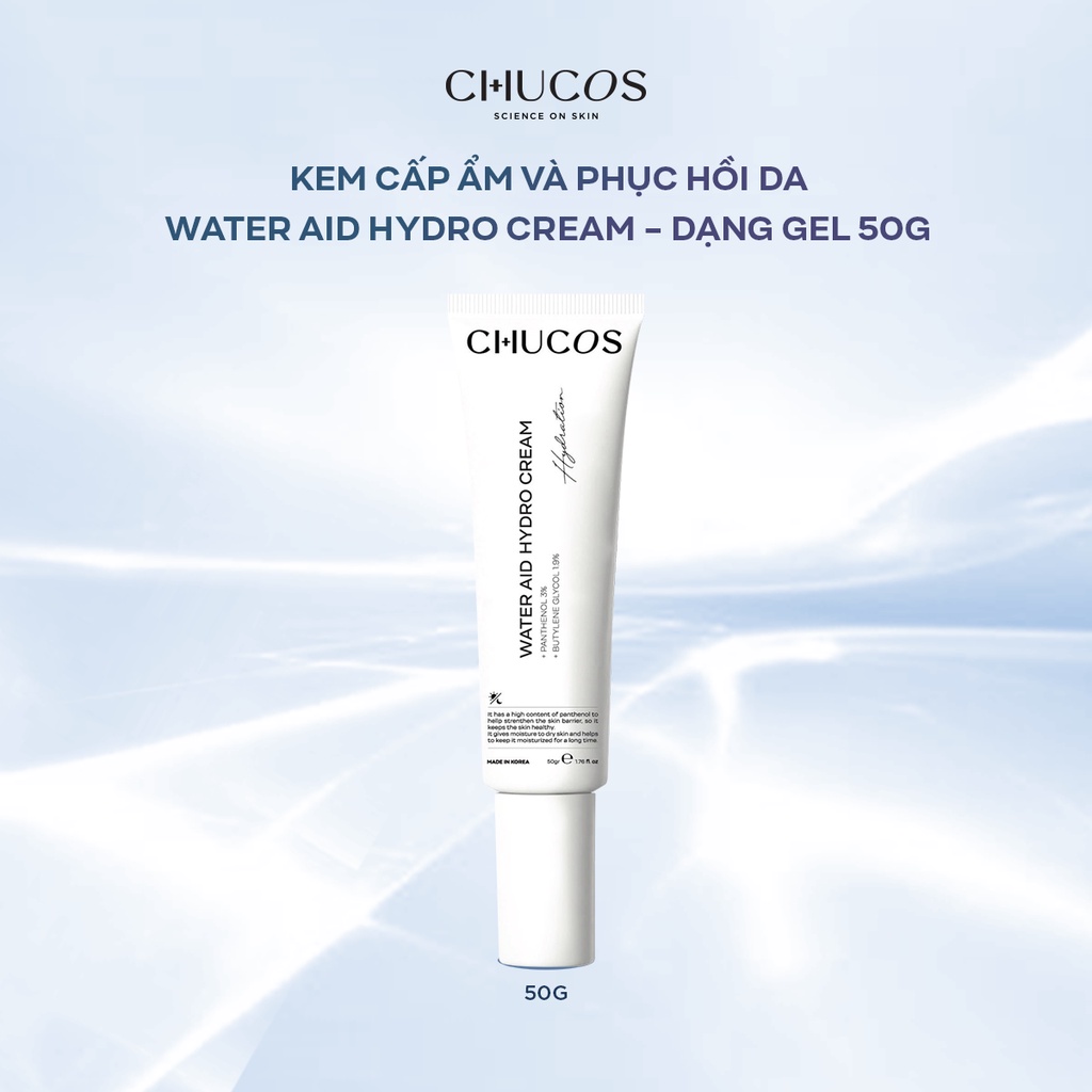 Kem Cấp Ẩm Và Phục Hồi Da Chucos Water Aid Hydro Cream - Dạng Gel 50g