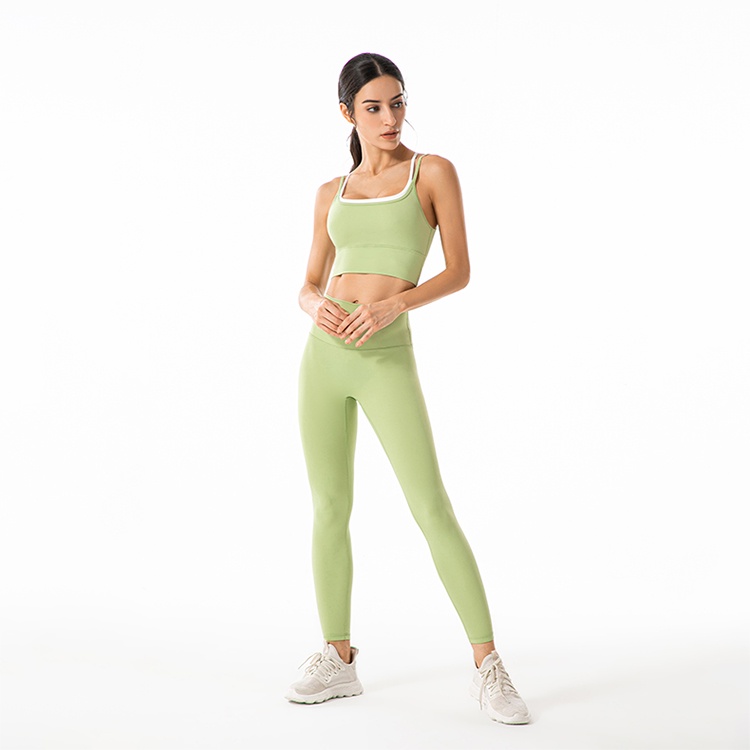 Set đồ Hoppe Fumeng gồm áo ngực thể thao + quần dài tập yoga thời trang cho nữ