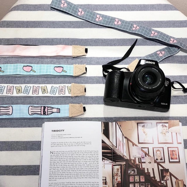 LINLINCANVAS |dây đeo máy ảnh - camera strap, inbox chọn mẫu