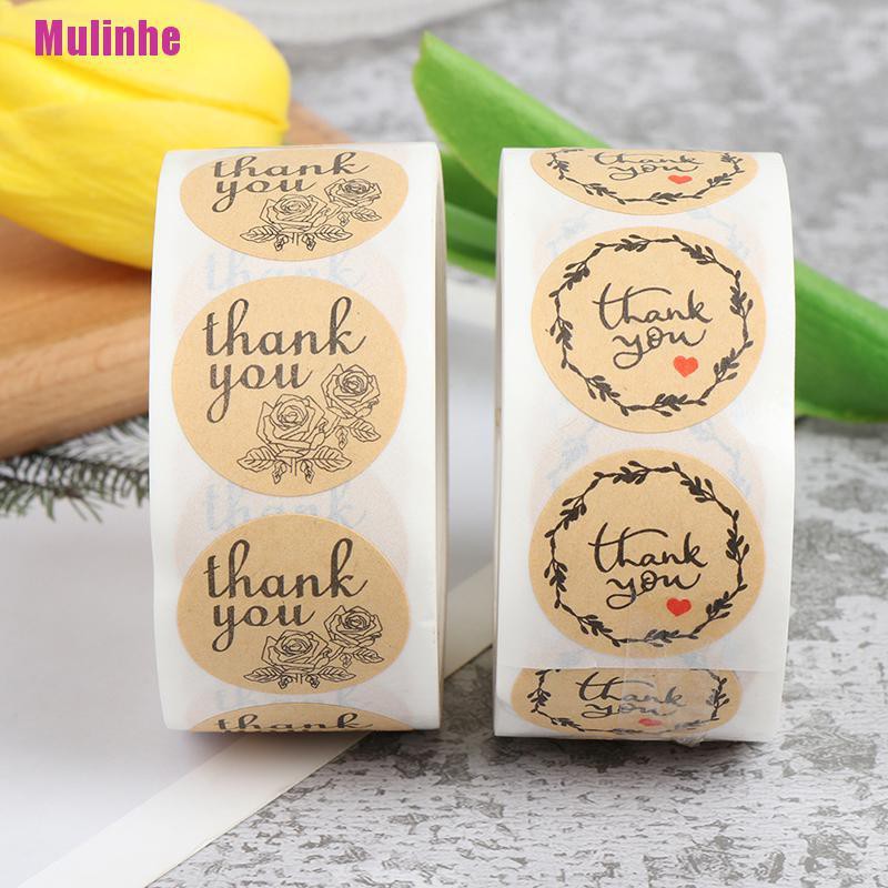 Set 500 miếng sticker chữ thank you dán trang trí xinh xắn
