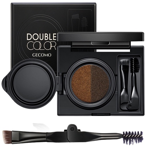 Cushion kẻ lông mày Gecomo 4 trong 1, bột, phấn kẻ chân mày Gecomo 2 tone màu chống thấm nước và mồ hôi