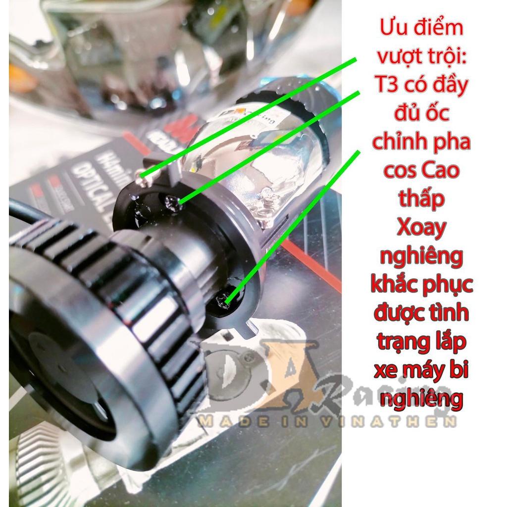 [Ảnh thật] Bi led mini T3-Pro Kính Tím Siêu phẩm 2023 có Màn Chập