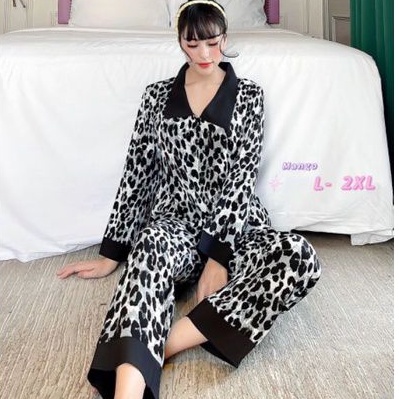 Bộ Pijama Nữ Tay Dài - Bộ Đồ Ngủ Lụa Mango Cao Cấp Hàng Có Đủ SizeGiảm 10K Đơn 200K