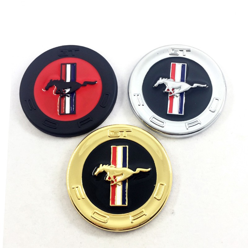Sticker decal logo ngựa bằng kim loại trang trí cho Ford Mustang GT