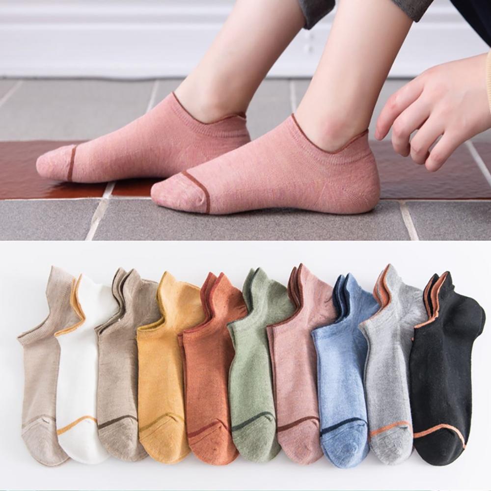 Vớ Cotton Nữ Kẻ Sọc Thấm Hút Mồ Hôi Thoải Mái