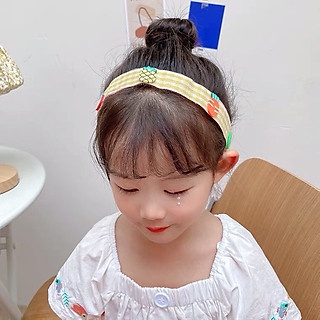 Băng đô bờm dán tóc mái Hàn Quốc cho bé gái mẫu mới siêu Kute