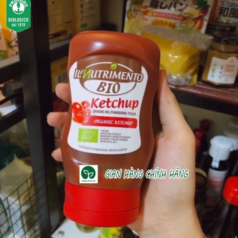 Tương Cà Chua Úp Ngược Ketchup/ Tương Cà Hữu Cơ 310g IL Nutrimento Organic Ketchup Chấm Đồ Chiên Rán, Pha Nước Sốt