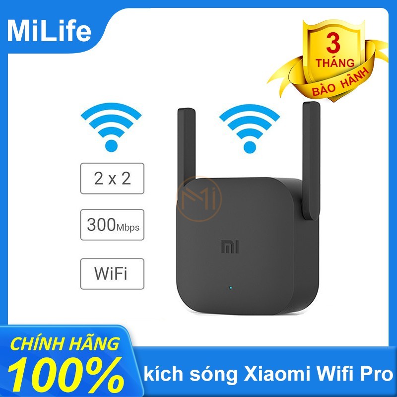 Thiết bị kích sóng Wifi Xiaomi Repeater Pro | BH 3 tháng