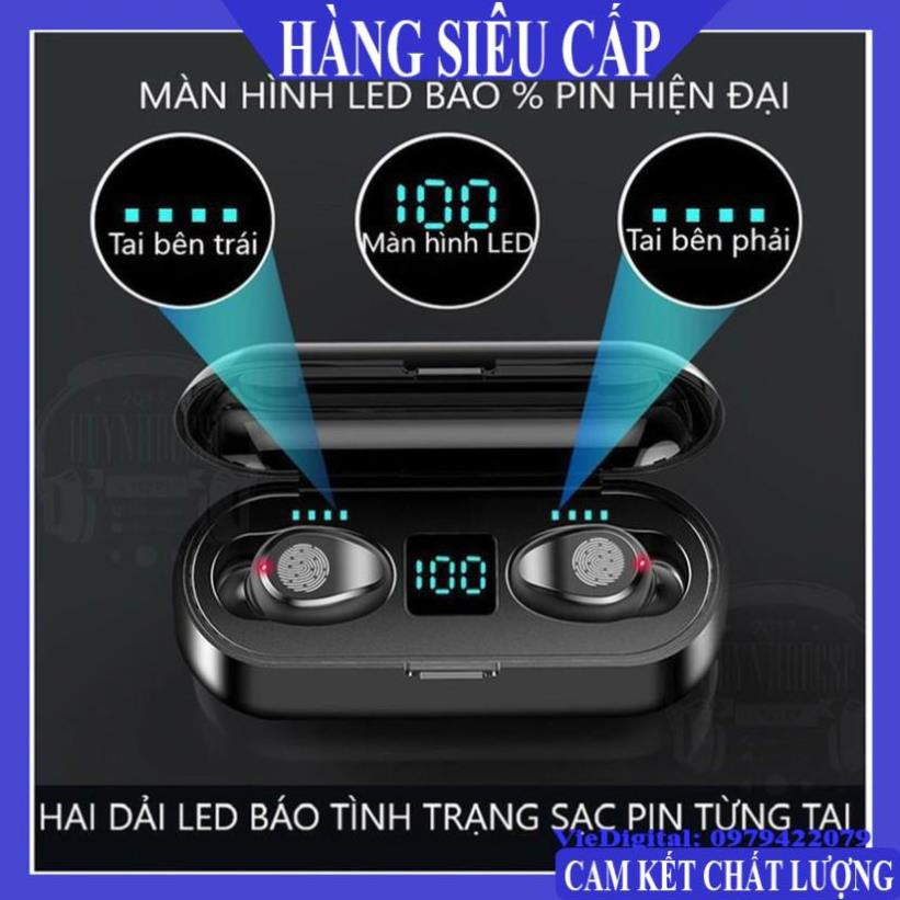Tai Nghe Bluetooth, Tai Nghe Không Dây AMOI F9 TWS 5.0 9D, Cảm Ứng Chạm, Chống Nước, Chống Ồn. | BigBuy360 - bigbuy360.vn