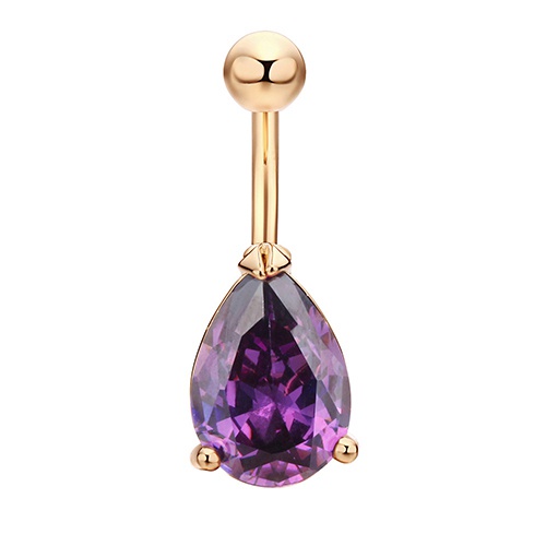 Khuyên rốn hình giọt nước đính kim cương thời trang cho nữ