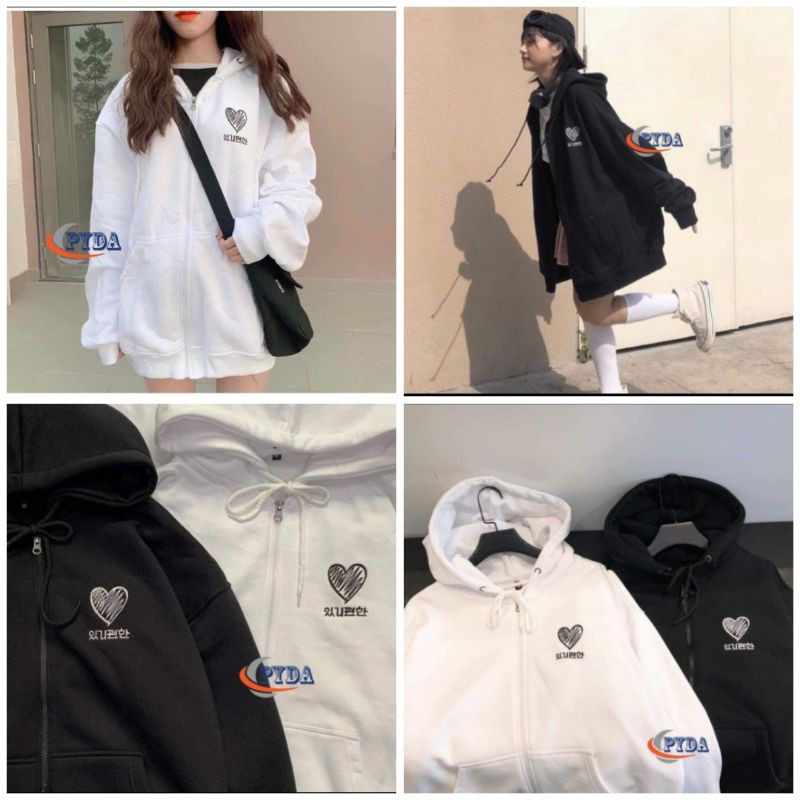 Áo Khoác Nam Nữ Chất thun nỉ mềm mịn in hình trái tim