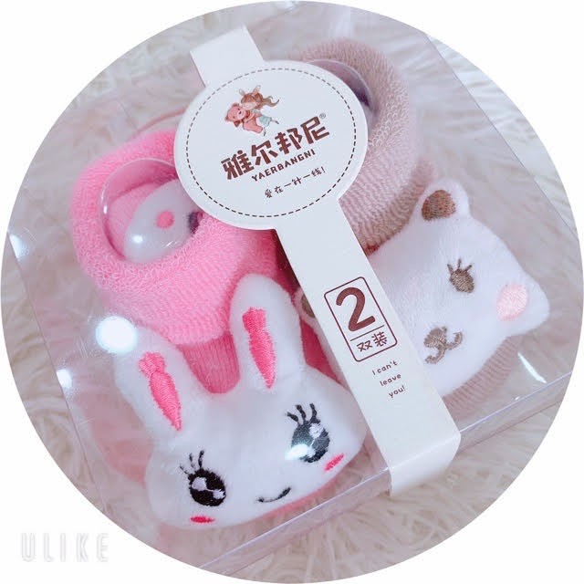 Set 2 đôi vớ đầu thú cho bé 6 đến 12 tháng