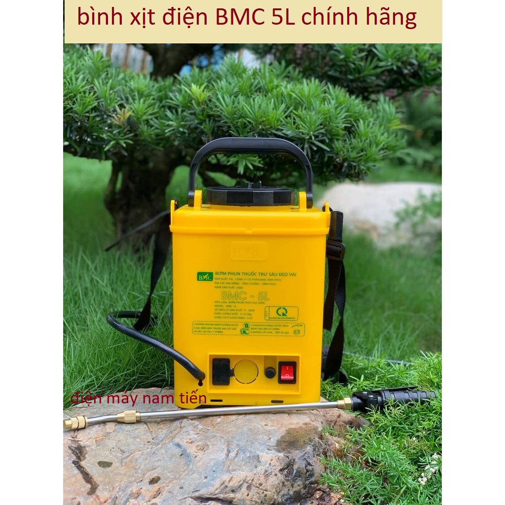 Bình xịt điện 5 lít chính hãng BMC - binh xit dien