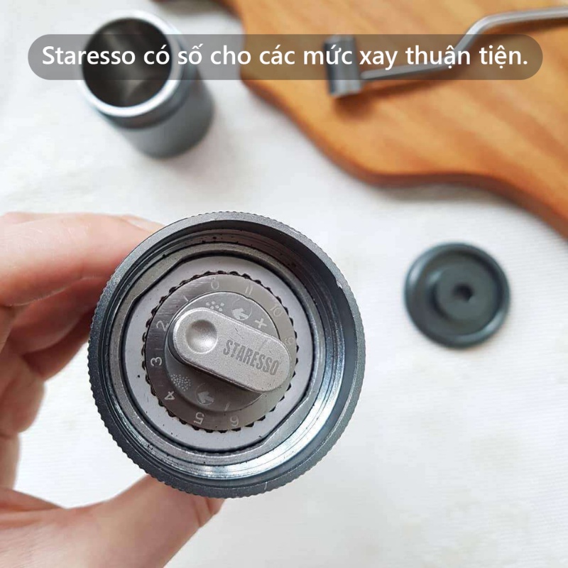 Cối xay cà phê cầm tay tiện lợi, tùy chỉnh 24 mức độ xay Staresso giữ nguyên hương vị cà phê chính hãng