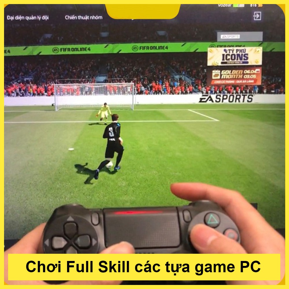 Tay cầm chơi game không dây Bluetooth - Tay cầm chơi game PC Laptop, PS4, điện thoại Android, IOS 13 - Full skil Fo4 Pes | BigBuy360 - bigbuy360.vn
