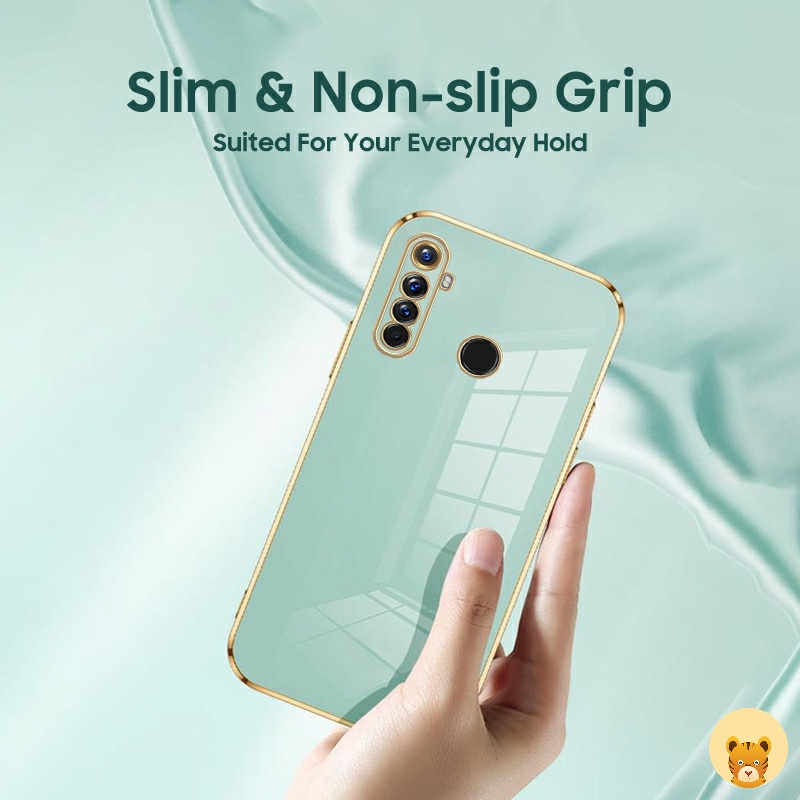 Ốp Điện Thoại Mạ Điện 5 Màu Sang Trọng Đơn Giản Dành Cho Realme 5 Case 5i C3 6i 6 5S 6S 6 Pro 7S
