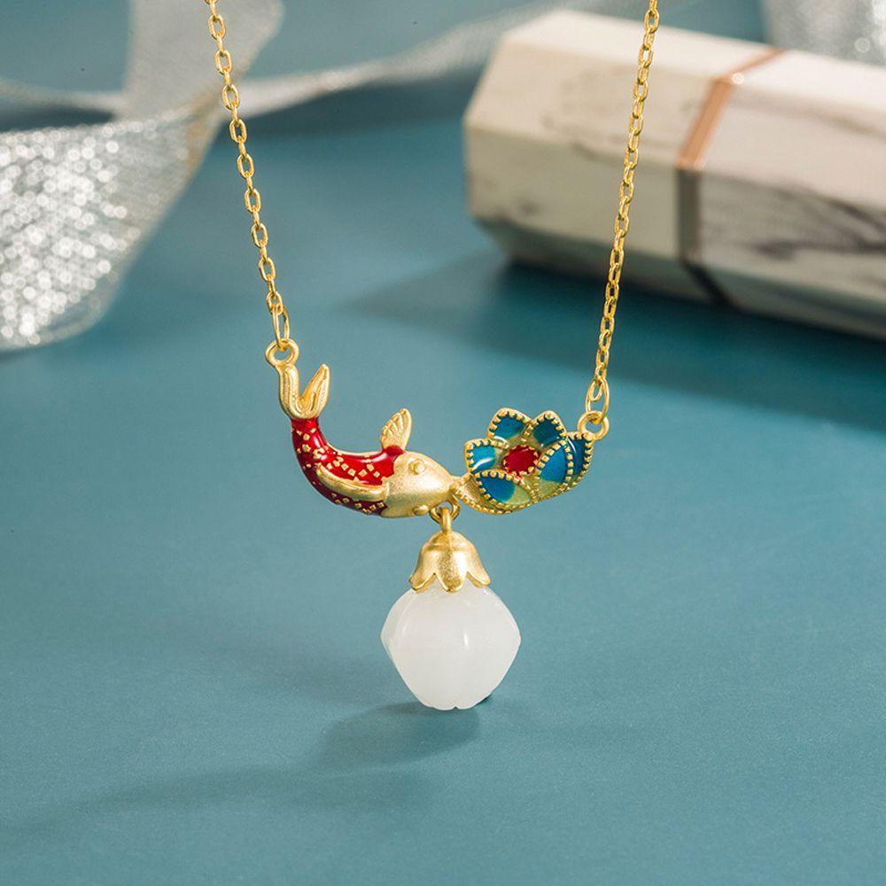 LOMBARD Dây Chuyền Mặt Hoa Sen Bằng Đồng Sang Trọng Cho Nữ