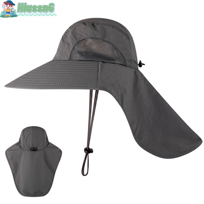 Nón Rộng Vành Chống Tia Uv Có Tấm Chắn Bảo Vệ Cổ Dùng Khi Đi Câu Cá