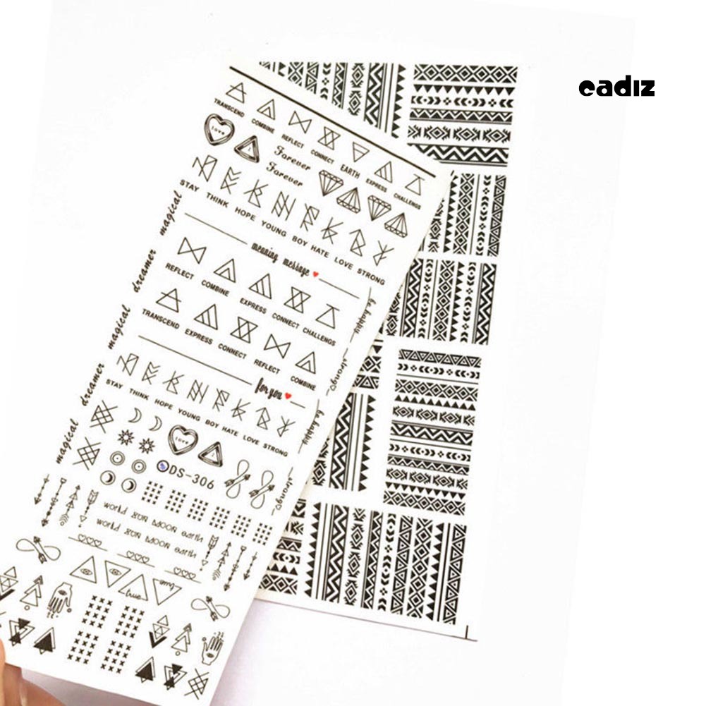 Miếng Dán Trang Trí Móng Tay Chuyển Nước Nhiều Kiểu DIY