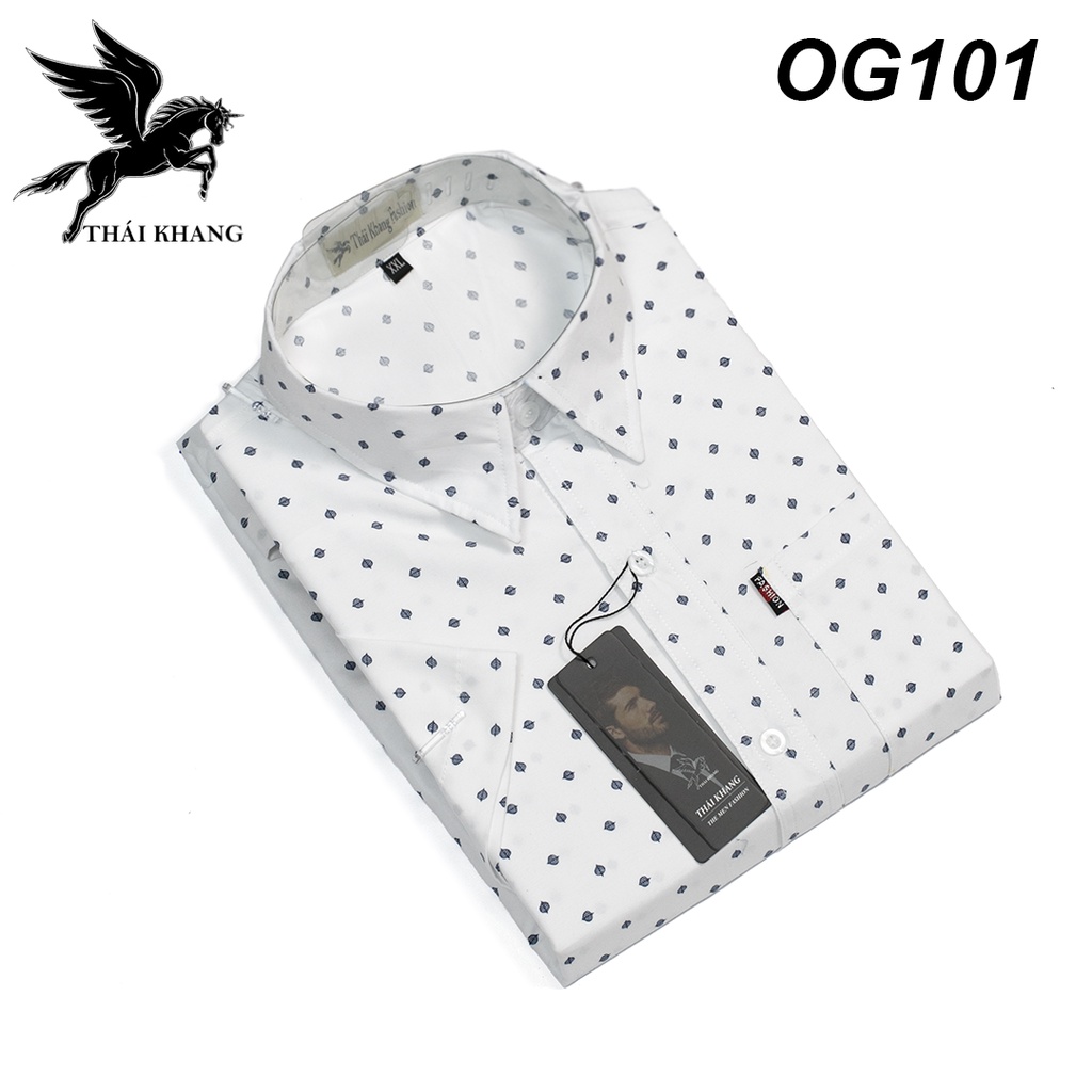 Áo sơ mi nam tay ngắn trung niên họa tiết vải kate mềm mát loại áo sơ mi họa tiết trung niên form rộng OG1 | BigBuy360 - bigbuy360.vn
