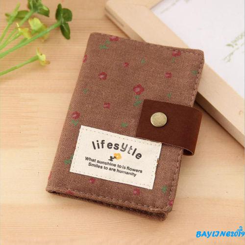 Ví ngắn in hoa thời trang Hàn Quốc cho nữ